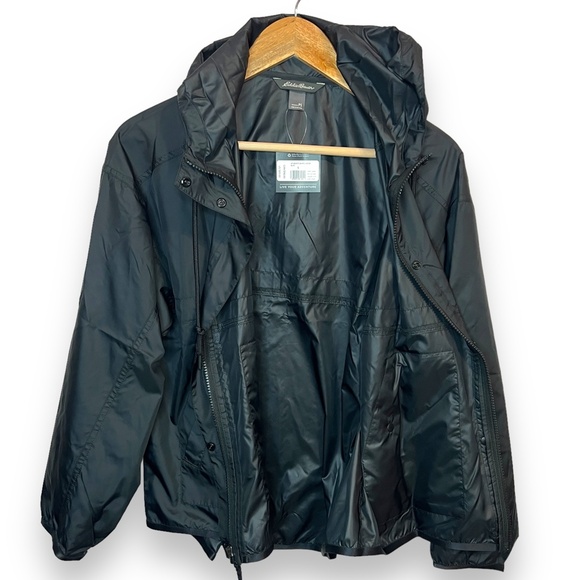 NWT Eddie Bauer *New Style* Womens Momentum Wind Hoodie‎ Black Sz L Tall Jacket - Picture 12 of 12
